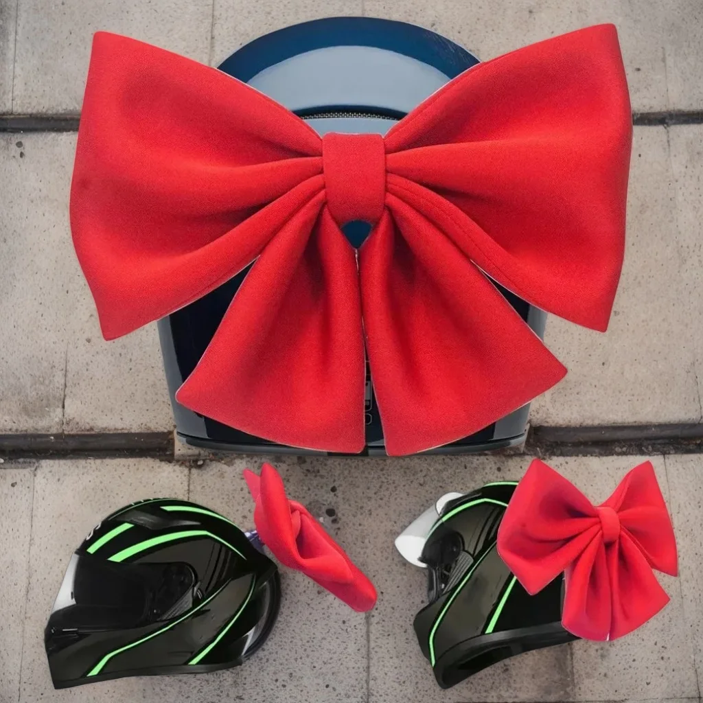 

Милый регулируемый декор для шлема с бантом - полиэстер, хлопок, универсальный подарок для девочек, мотоцикл, велосипед
