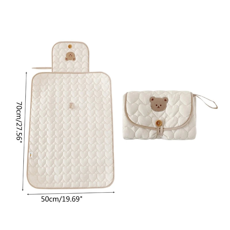 Matelas à langer Portable imperméable pliable pour bébé, poche