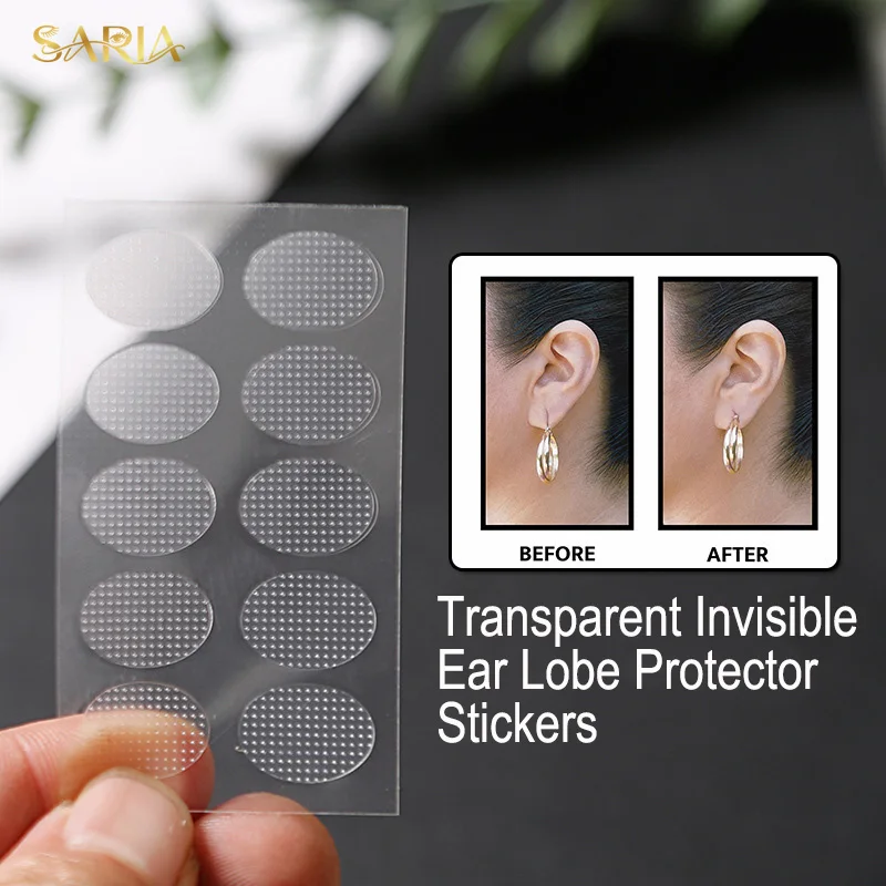 100Pcs Invisible Ear Lobe Tape Lift Support Prevent Stretching Torn Protective Tape for Piercing Aftercare