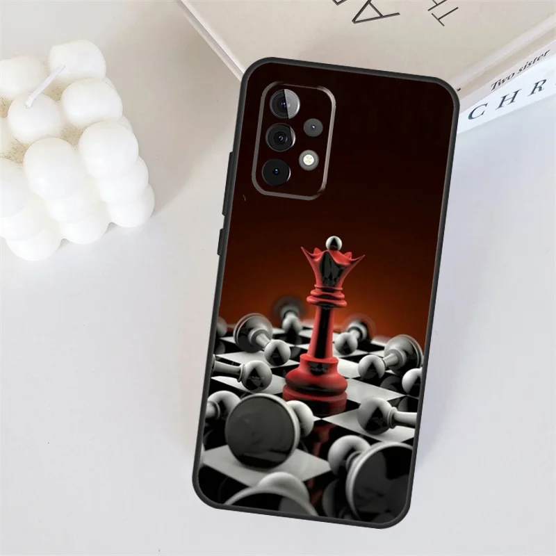 Chess Pieces Cover For Samsung Galaxy A14 A24 A34 A54 A52 A32 A22 A12 A51 A71 A13 A23 A33 A53 Phone Case