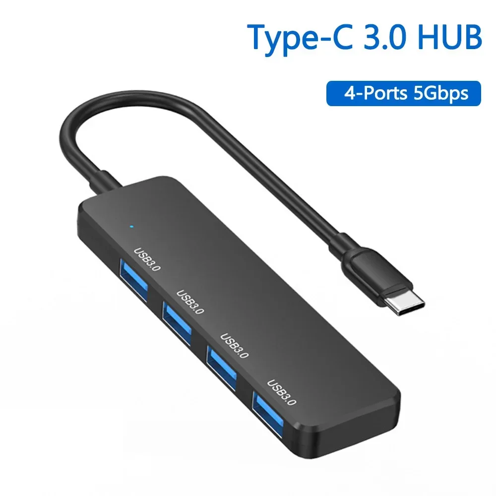 

USB HUB 4-port 5Gbps high-speed transmission USB 3.0 splitter adapter for laptops USB C HUB