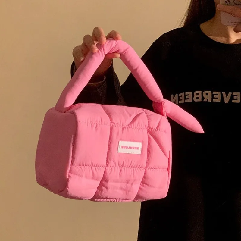 Handheld Makeup Bag Large Capacity Travel Toiletries Storage Bags Household Modern Simplicity Cotton Filled Handheld Storage Bag