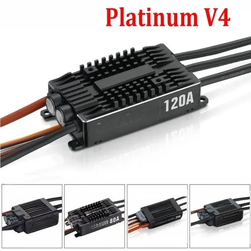 Platinum V4 40-120A Brushless Speed Controller Built In BEC 3-6S Lipo For Fixed Wing RC Aircraft