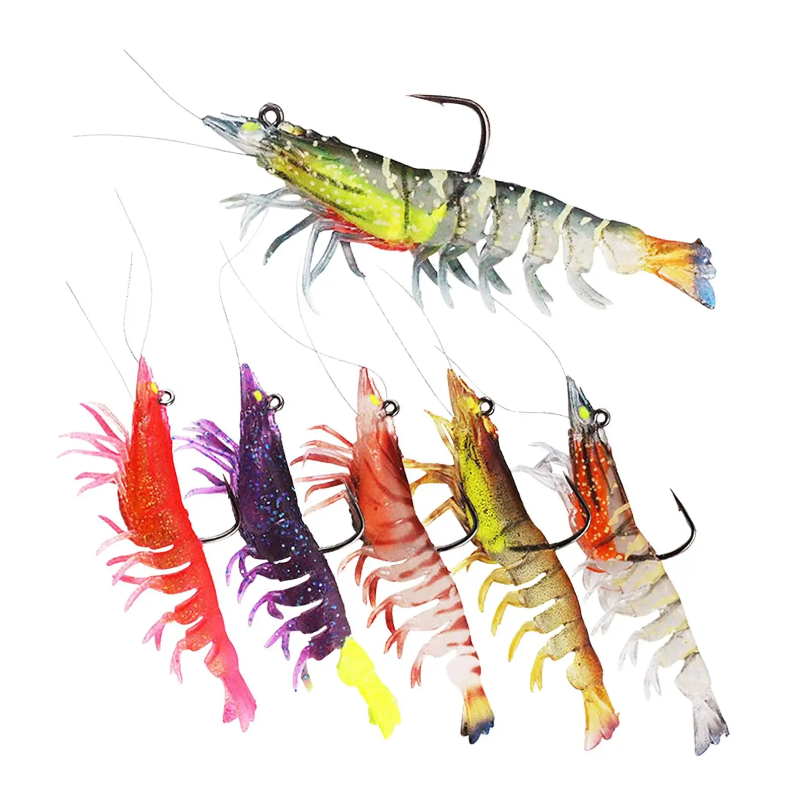 6x Fishing Baits Crawfish Fishing Lures for Redfish Flounder Speckled Trout