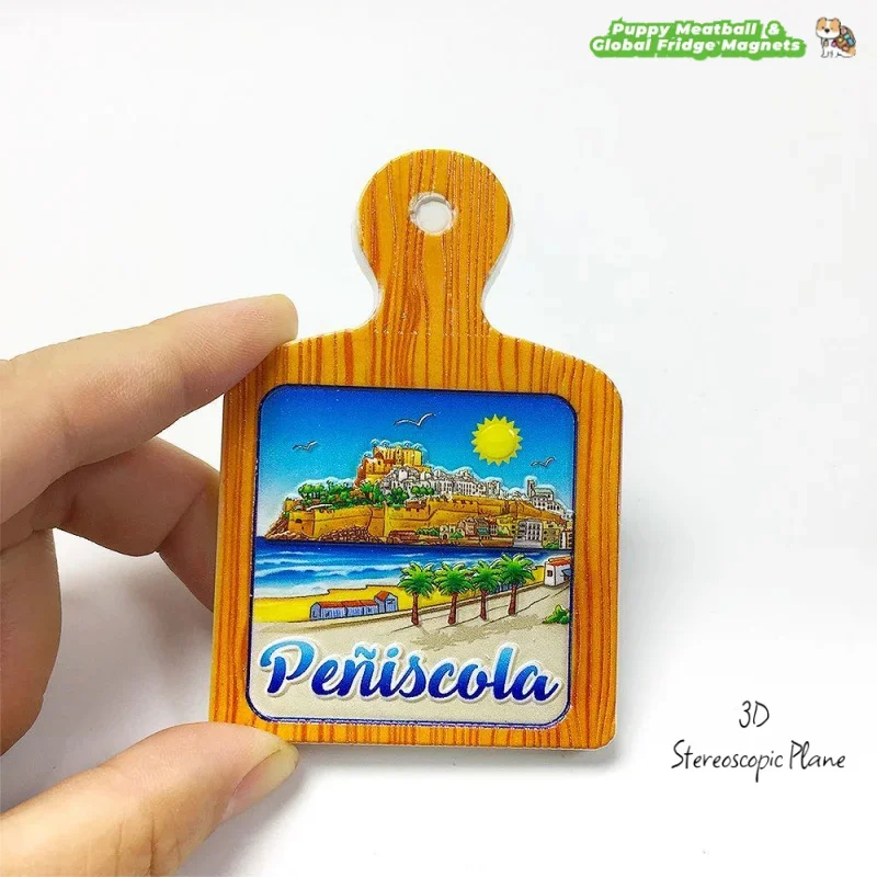 Tabla de cortar creativa de Península de España, imán para nevera, recuerdo de viaje, regalo de decoración del hogar