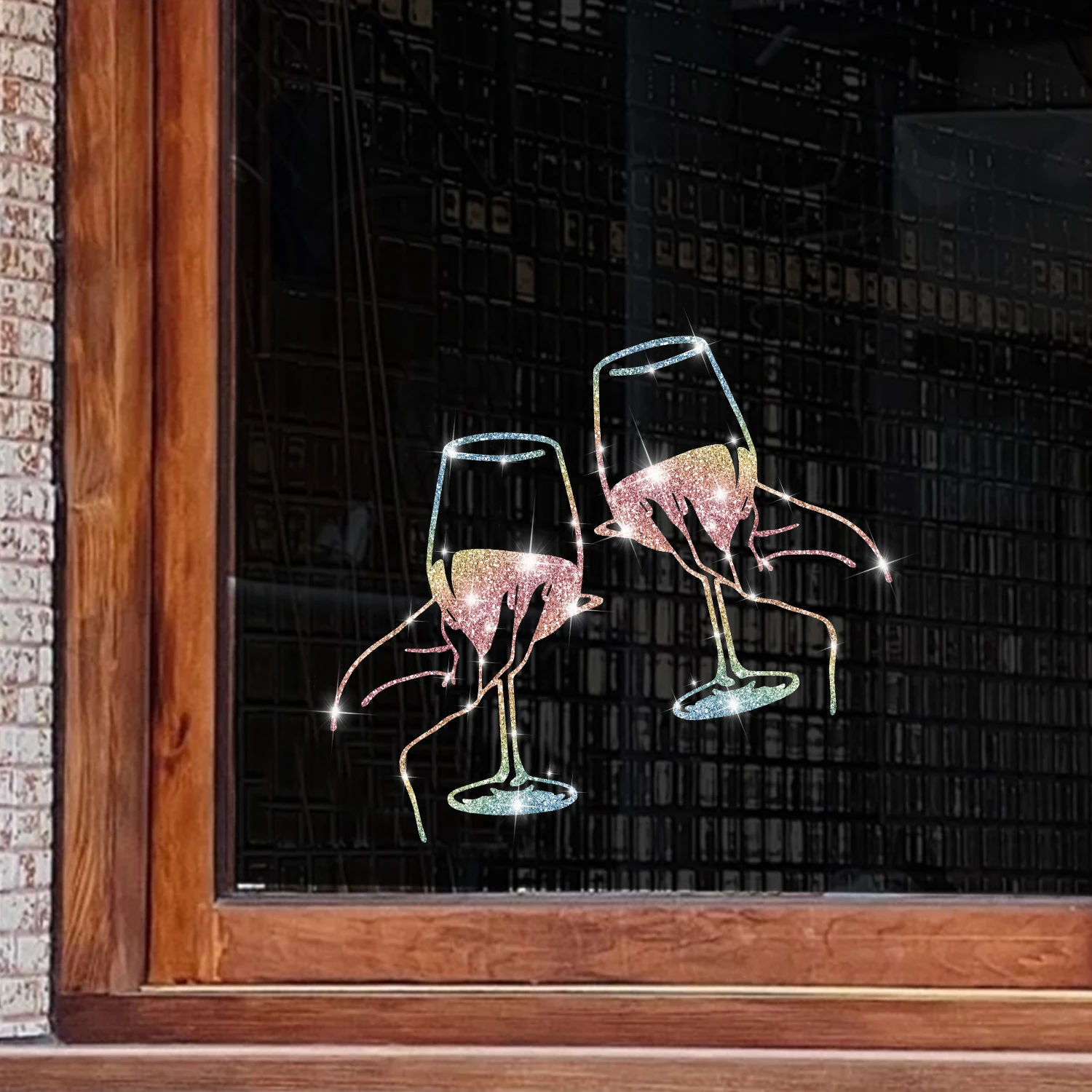 

1 Piece Elegant Wine Lovers Lady Glitter Rhinestone Wall Decal, Perfect Unique Home, Theme Party Decoration for Wedding, Party