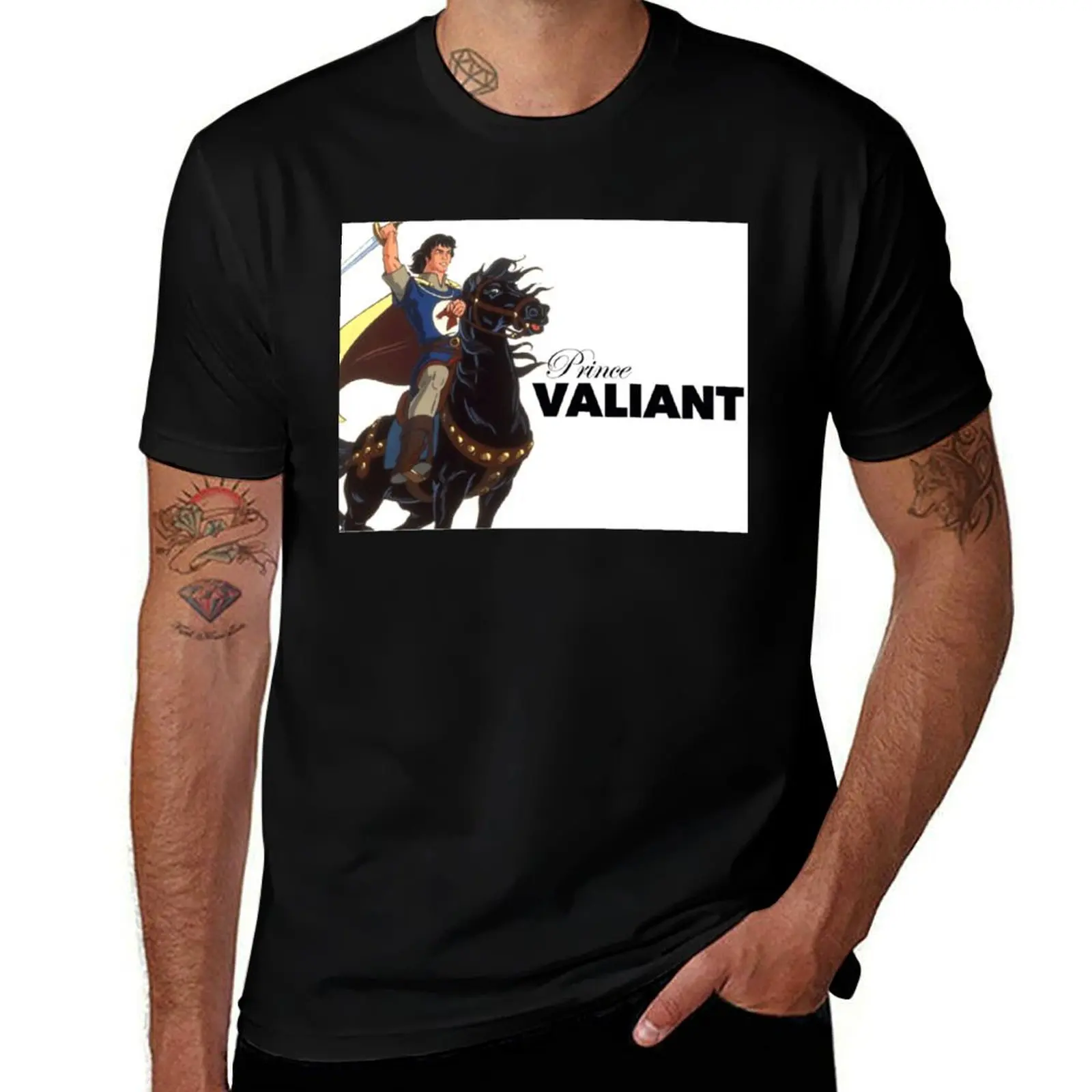 

T Valiant качество мужские высокие хлопковые брендовые роскошные мужские рубашки забавная футболка 100% для рубашек футболка Prince с графикой