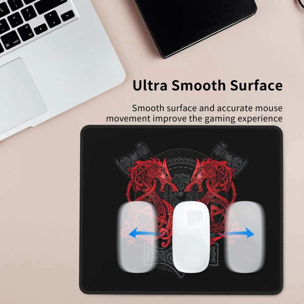 

Viking Loki Son Fenrir Коврик для мыши Компьютерная клавиатура Коврик для мыши Игровой настольный коврик для ПК Коврики для офисного стола