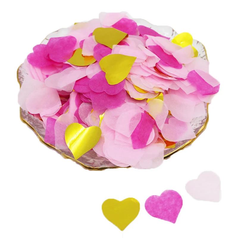 

(15g Pack) 25mm Mixed Color Love Paper Scraps Heart Shaped Confetti for DIY Handmade Valentine's Day Party Decorations Thrown Pe