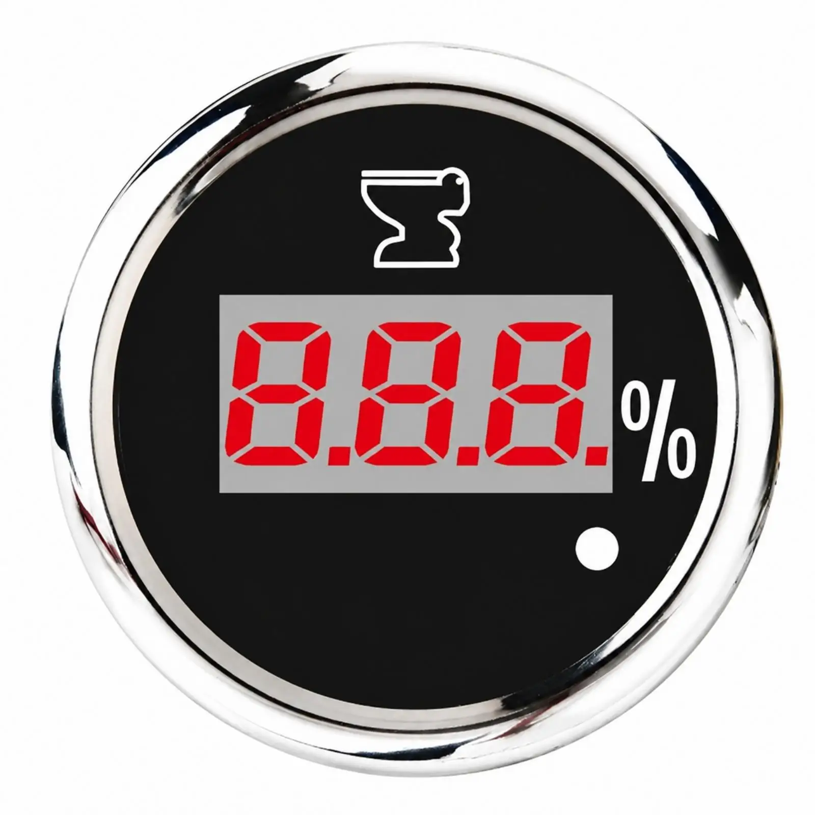 RV Tank Level Sensor with Red Digital Readout and Stainless Rod for Waste Water Holding Tank