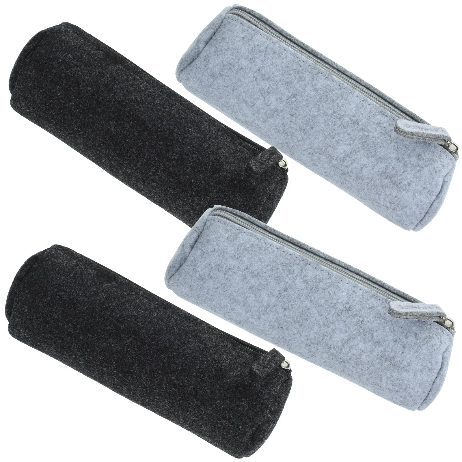 

Набор из 4 войлочных пеналов: премиальные, пыленепроницаемые, ударопрочные, на молнии, для хранения ручек, карандашей, художественных принадлежностей и косметики