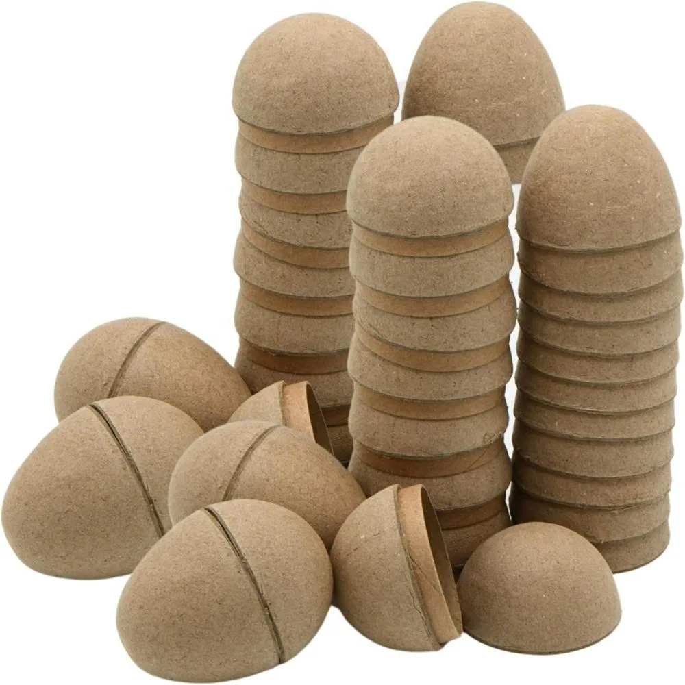 Ovos de Papel de Páscoa em Branco Não Pintados, Ovos de Páscoa Simulados Decorativos, Adoráveis Lembrancinhas de Papel