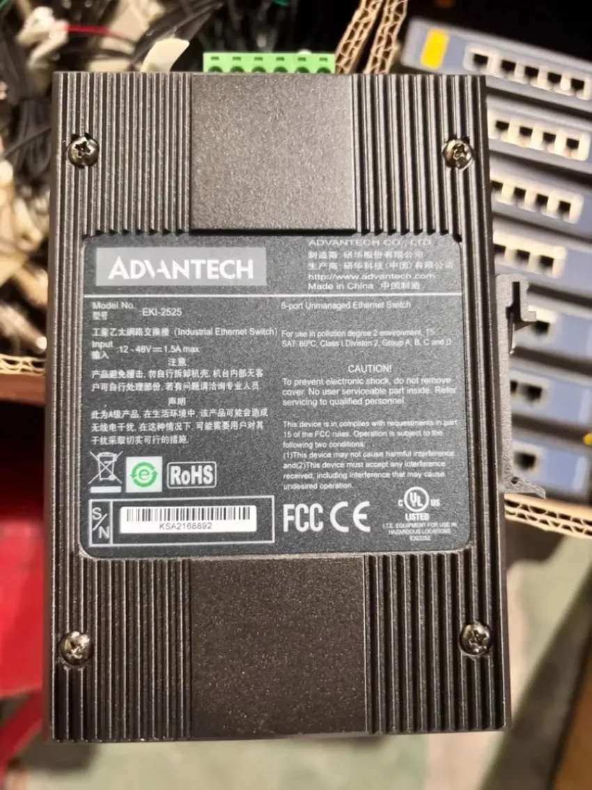 Advantech EKI-2525 5-Port Unmanaged Ethernet Network Switch#XHD