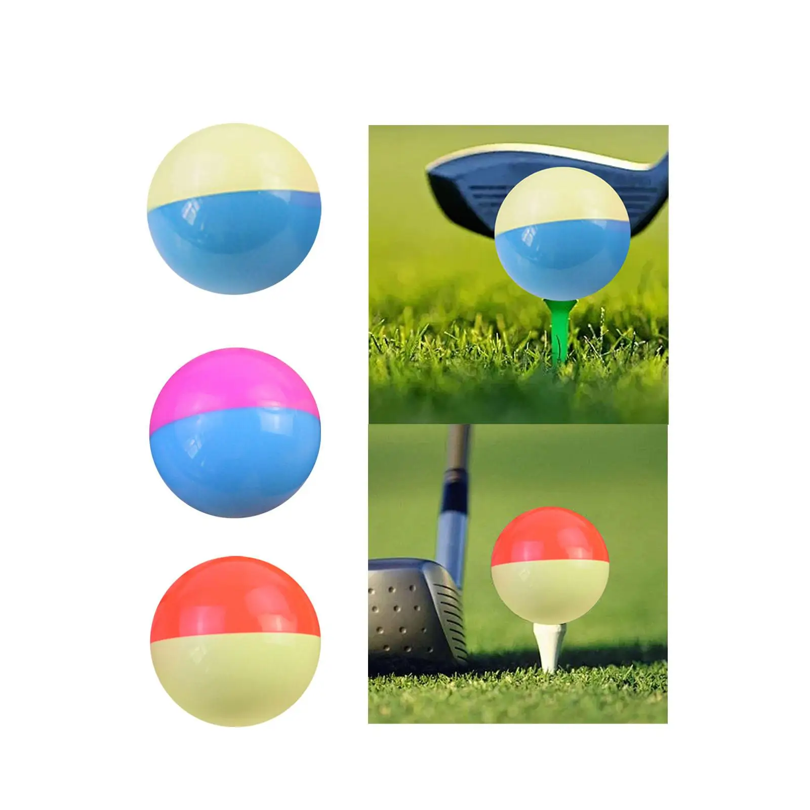 Golf Ball Gift for Golfers Backyard 60mm Play or Practice with Aiming Line Game Toy Ball 2 Color Standard Size Park Golf Ball