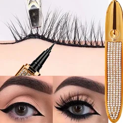 Self Adhesive Magic Lashes Eyeliner Long Lasting No Glue Non Blooming Quick Drying Eyelashes Sticking Black EyeLiner Pencil