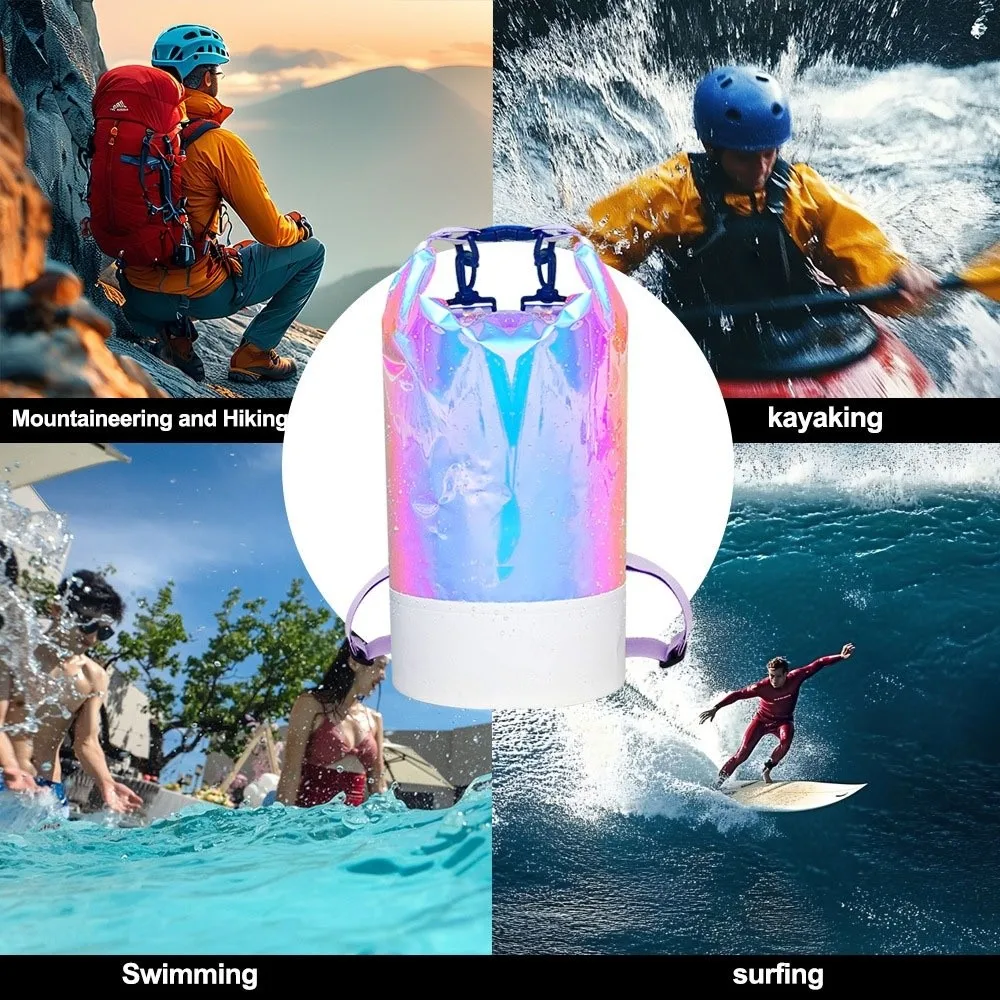 10L/20L Waterproof Dry Bag Waterproof Backpack with Shoulder Straps Swimming Bucket Bag Lightweight Large-Capacity