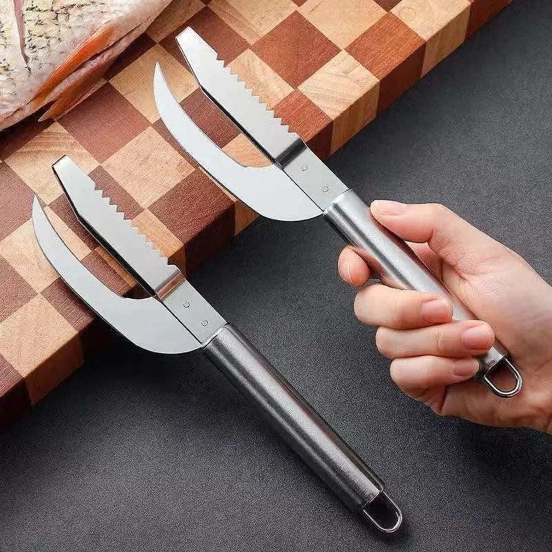 Fish scale scraper planer fish belly household thickened stainless steel break two-in-one scale knife brush fish scales scraper