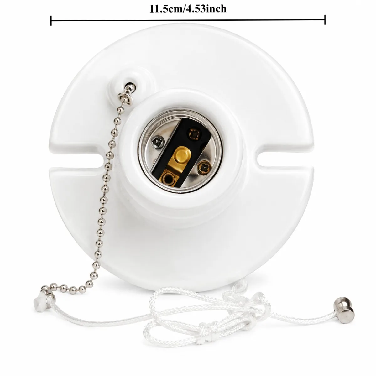 

JOYINLED E27 Ceramic Ceil Light Bulb Lamp Holder with Pull Chain Multicolored Porcelain Light Socket Suspended Lighting Fixture