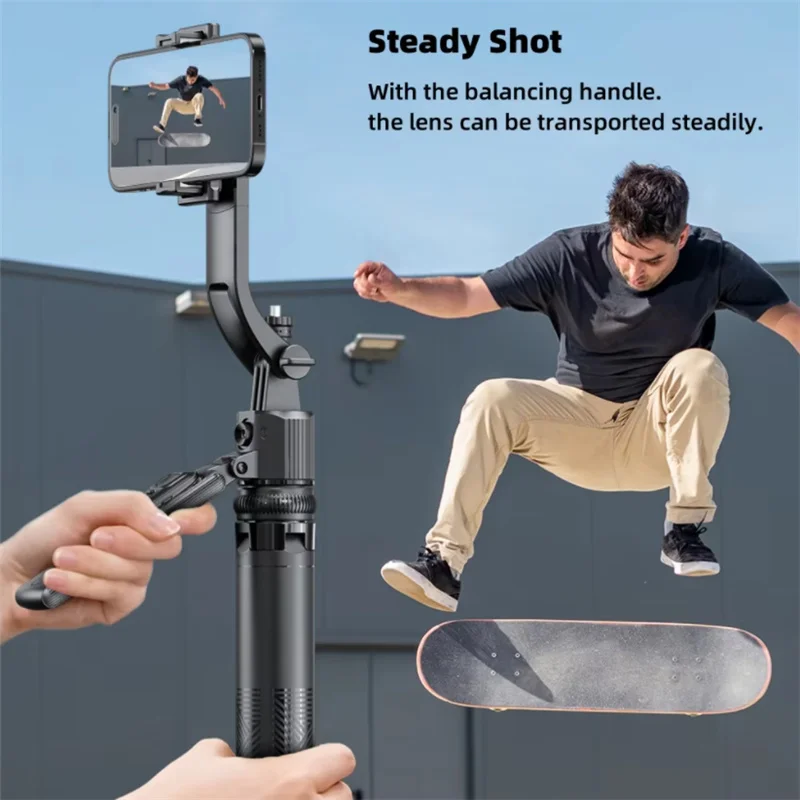 360°Selfie Stick With Bluetooth Remote Intelligent AI Follow-Up Anti Shake Pan Tilt Tripod Fully Automatic Photography Artifact