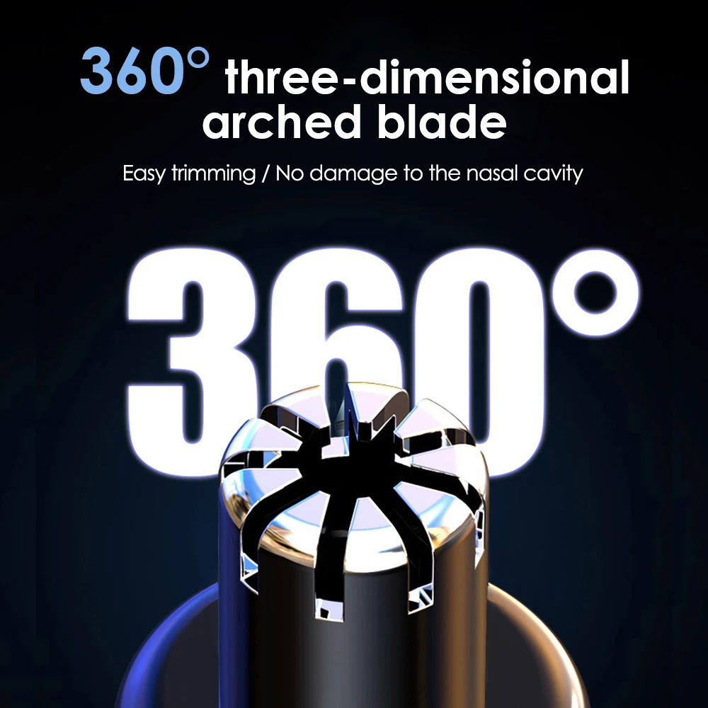 Electric Nose Hair Trimmer Mini Type-C Rechargeable Waterproof Ear Eyebrow Beard Powerful Clippers Portable For Men Women