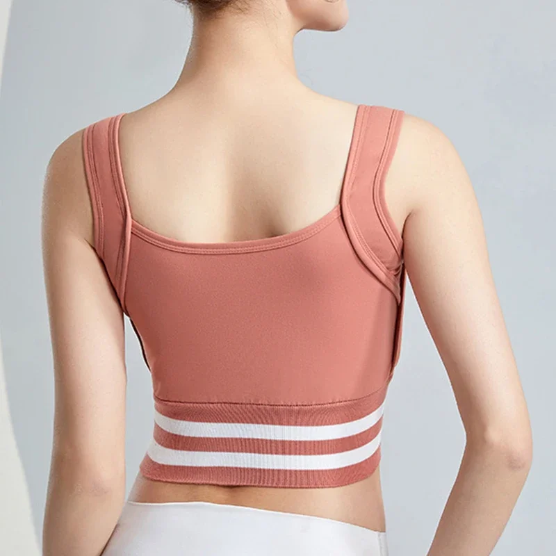 New Front Zipper Sports Bra Women's Running Shock-proof No Steel Ring Gathered Back Underwear Fitness Quick-drying Yoga Vest