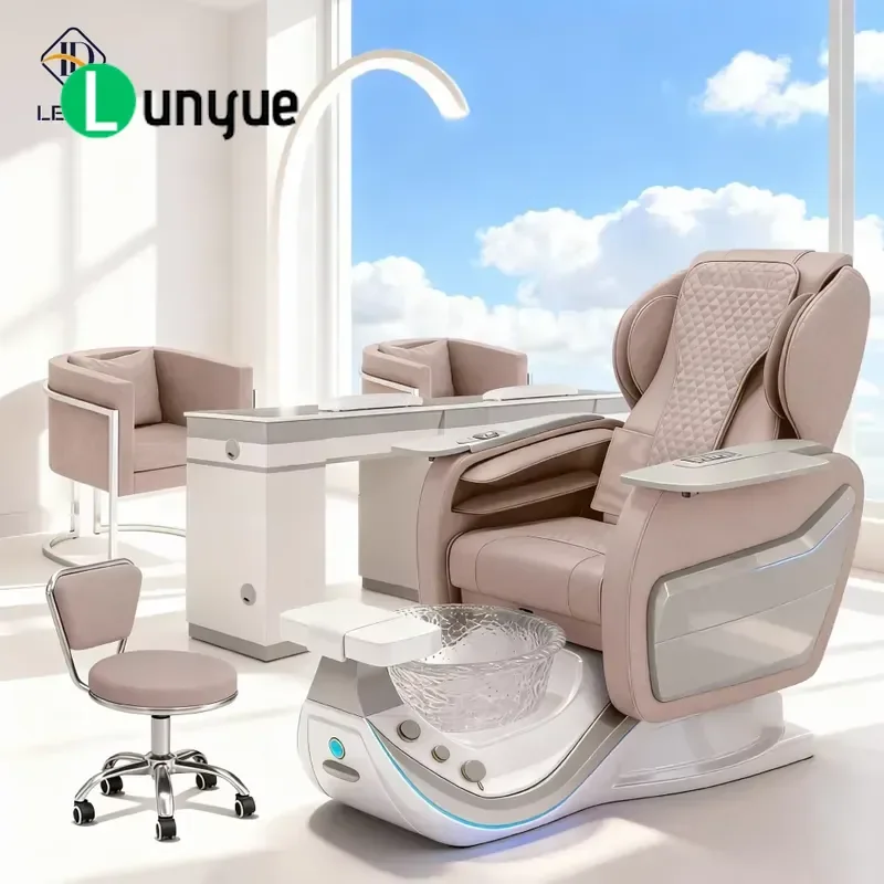 Modern Deluxe Electric Foot Manicure Chair Multifunctional Spa Pedicure Seat Recumbent Massage for Custom Nail Beauty