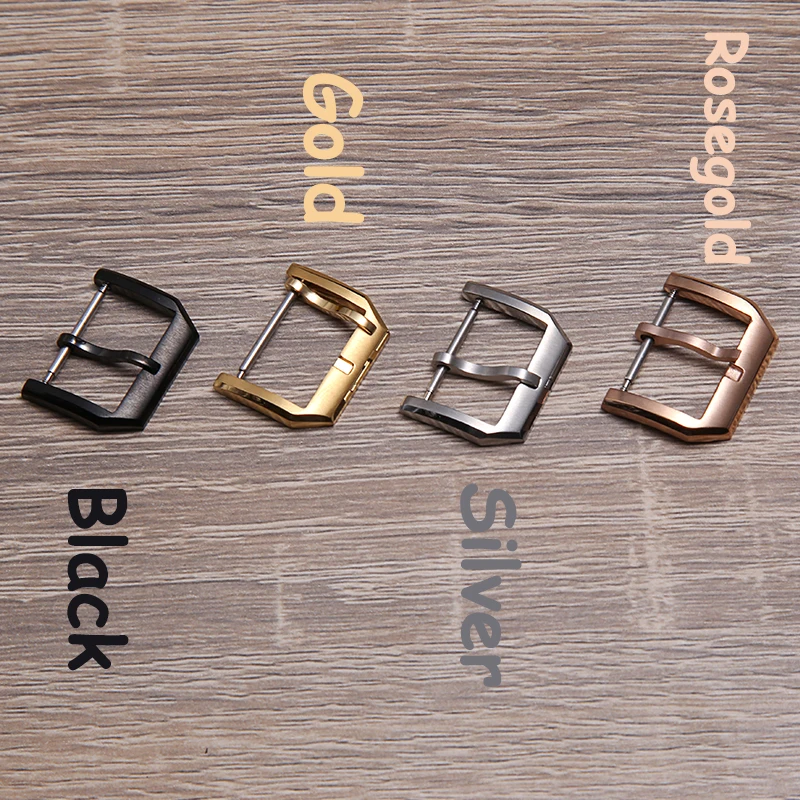 

new 18mm silver black rose gold brushed solid stainless steel watch buckle for IWC metal accessory