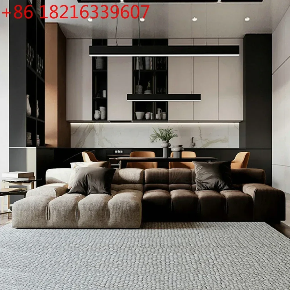 Color Matching Matte Technology Cloth Sofa Light Luxury
