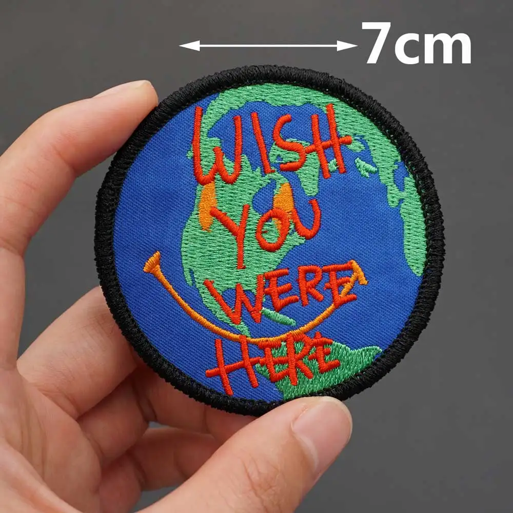 Astro World Embroidery Patches Badge Hook Backing for Clothes Decoration Sticker Accessories Appliques