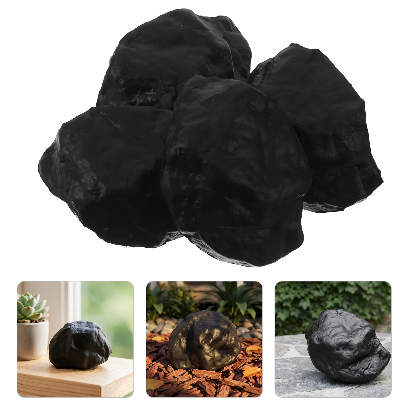 4Pcs Novelty Gift Adult Relief Squeeze Simulated PU Stone Kids Toys Educational Antiestr