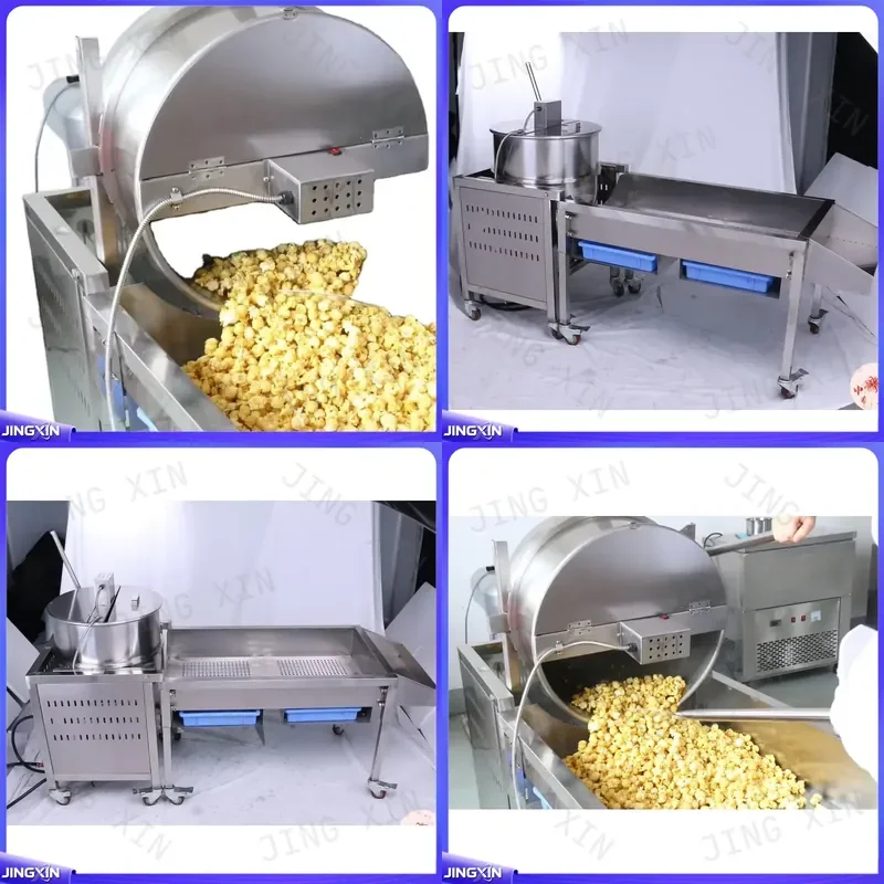 custom for Manual Gas Popcorn Machine Ball Shape Kettle Corn Maker Commercial Street Food Cart Equipment Snack Making Device