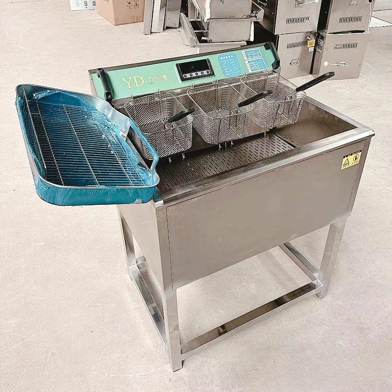 About Industrial 50L Single Can Vertical Fryer Digital Display Computer Intelligent Electric Fryer