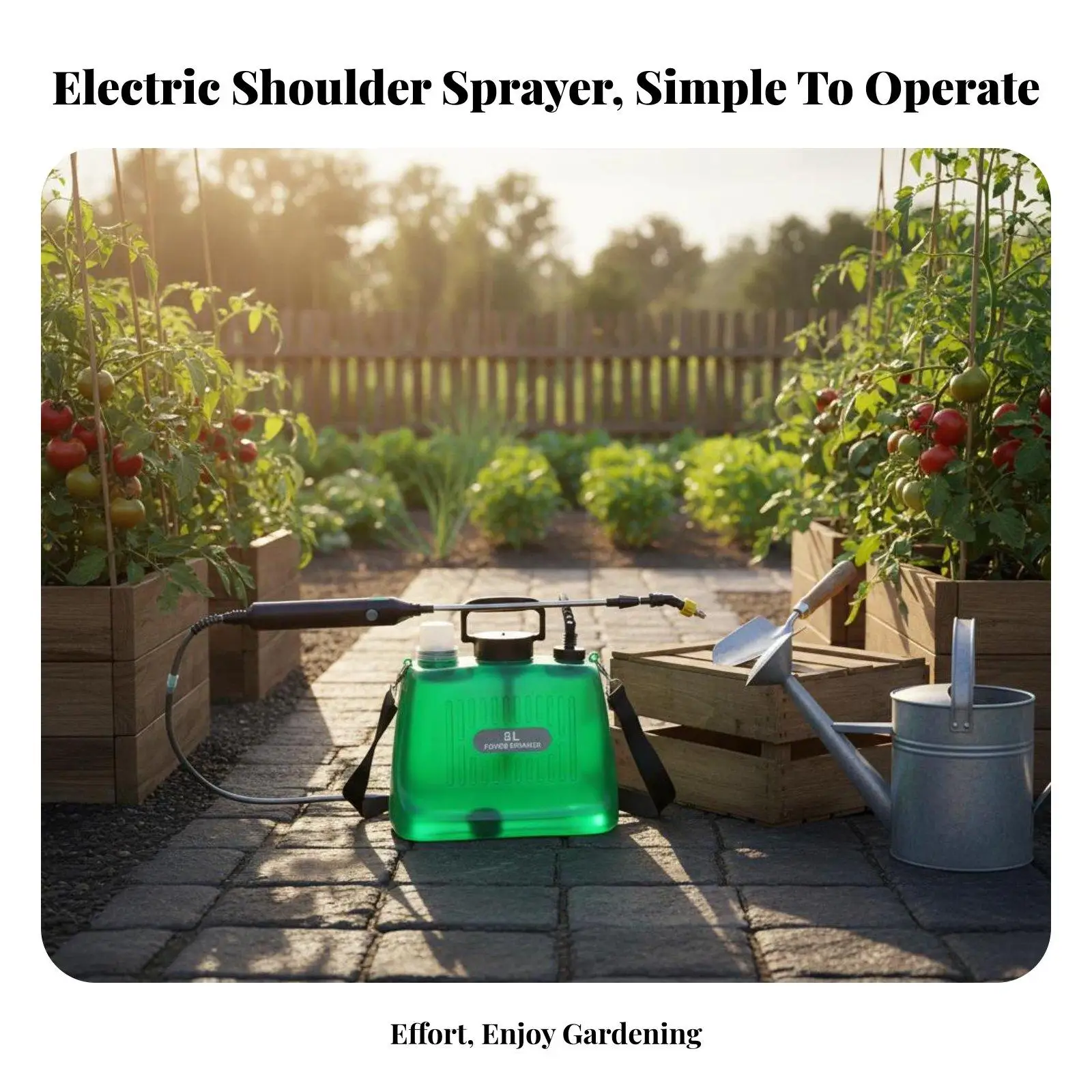 Electric Shoulder Sprayer Large Capacity 5L Portable Spray Tank Adjustable Nozzle Automated Garden Tool Sprayer for Gardeners,