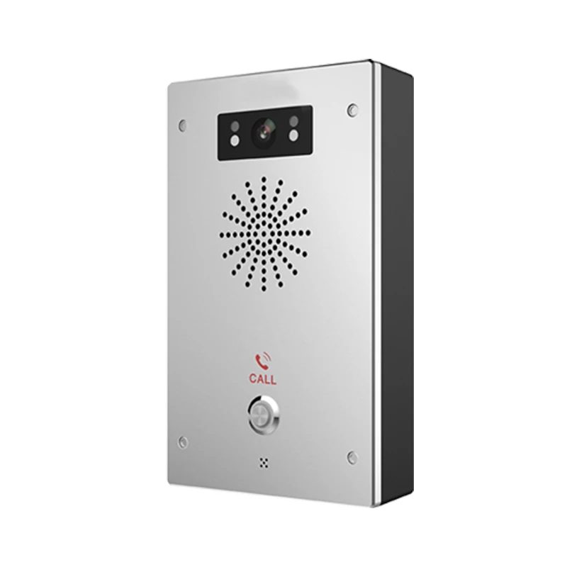 Vídeo porteiro bidirecional de alta durabilidade, acesso à porta com um toque, rede poe, telefone voip para elevadores de apartamentos