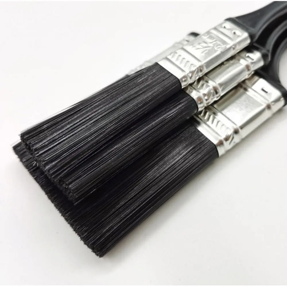 

10pcs Practical Thickened Paint Brush Cleaning Tool Solid Plastic Handle Brush Hollow-fiber Tinplate Wall Brushing Tools Coating