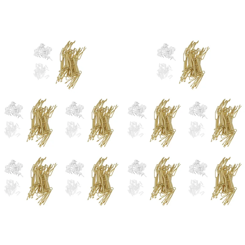 

ABZS 100 Pack Plate Hangers, 6 Inch Wall Plate Hangers And 100 Pack Wall Hooks, Compatible 5 To 7 Inch Decorative Plates