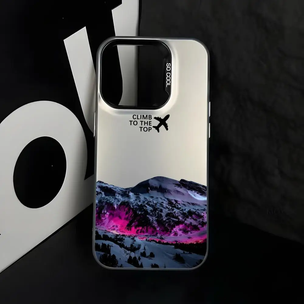 For lPhone 17 16 e 15 14 13 12 11 Pro Max Plus Phone Case For lMDColor Silver Shell T-The North Fashion F-Face view 2