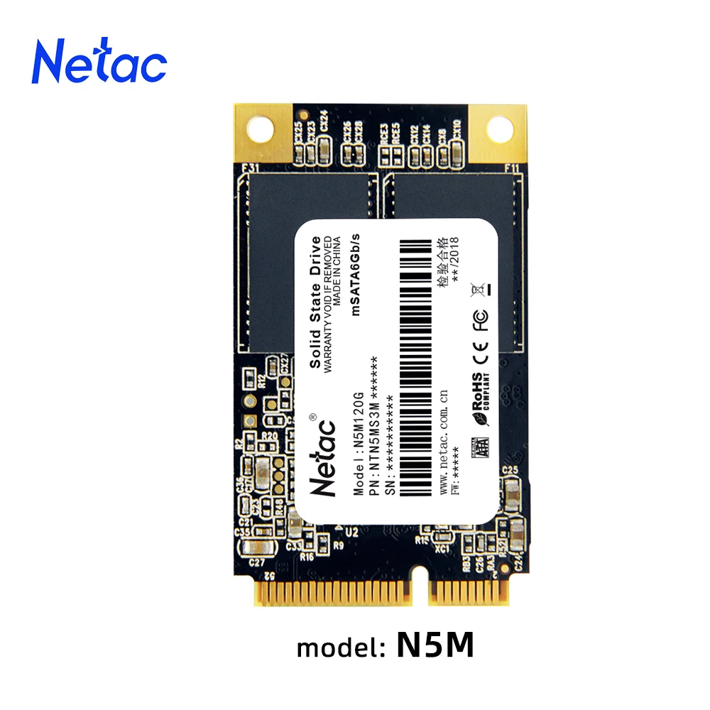 Netac mSATA SSD 6Gb/s SATAIII Hard Drive mini-SATA Disk 550MB/s msata ssd for Laptop Notebook MacN5M