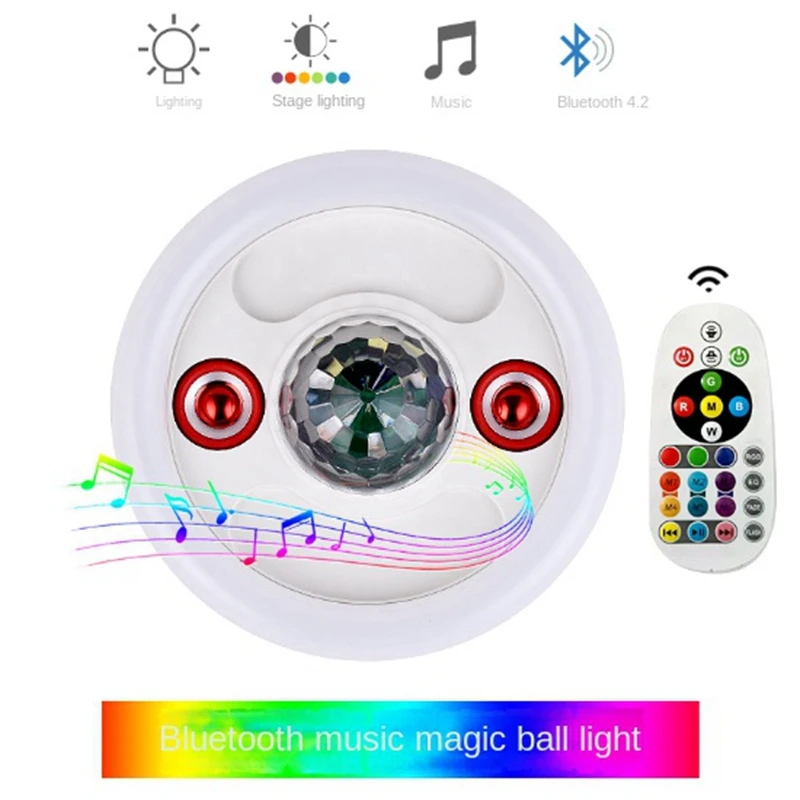 E27 Screw Highlight Light RGB Intelligent Remote Control Light Music Colorful Light