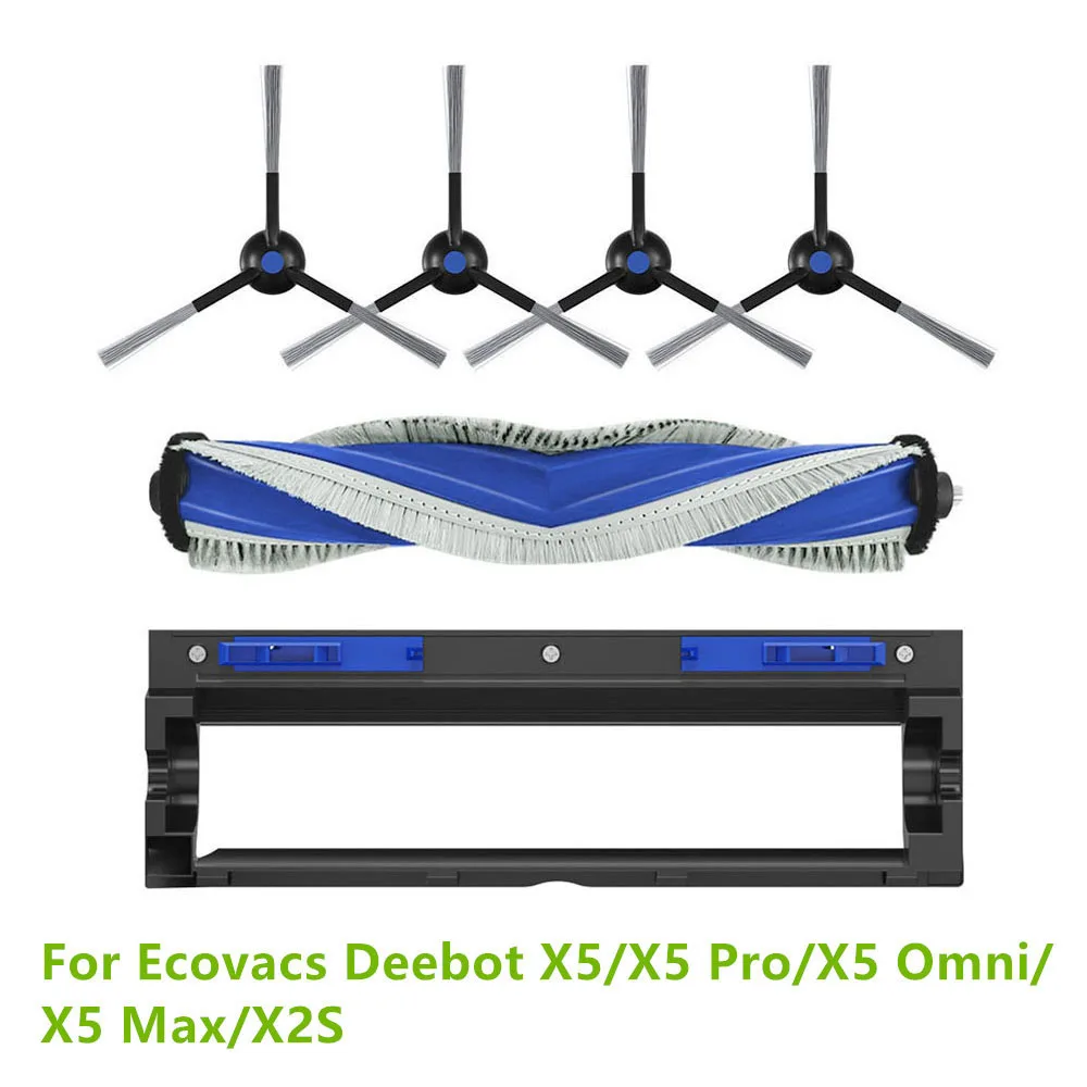 Main Roller Brush Cover Side Brushes For Ecovacs Deebot X5/X5 Pro/X5 Omni/X5 Max/X2S Robot Vacuum Cleaner Parts