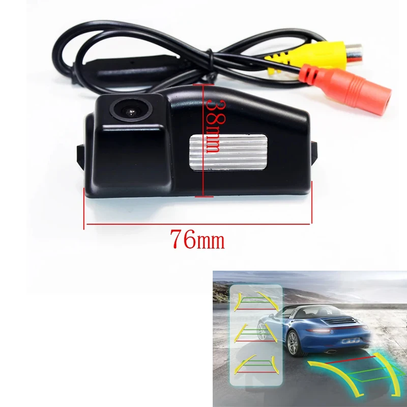 For Mazda 2 3 M2 M3 Demio DE Hatchback Parking Accessories HD CCD Dynamic Trajectory Tracking Car Rearview Backup Camera