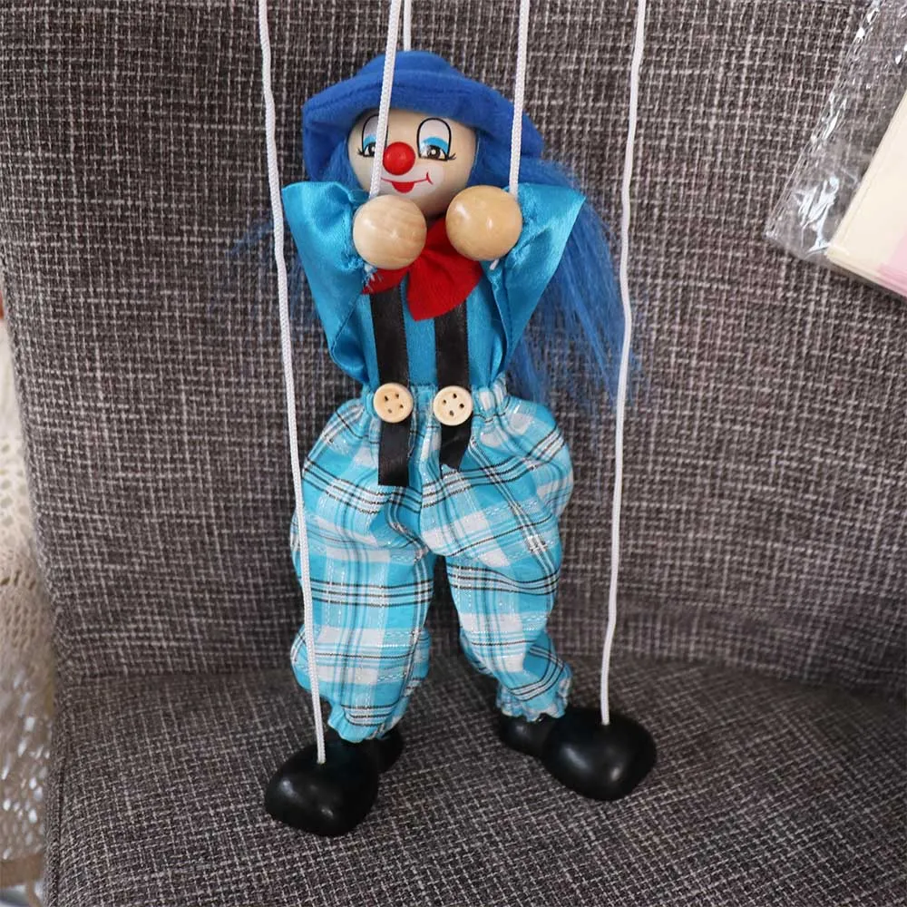 Vintage For New Year Colorful Children Gifts Joint Activity   Puppet Clown Handcraft  Pull String Puppet Puppet