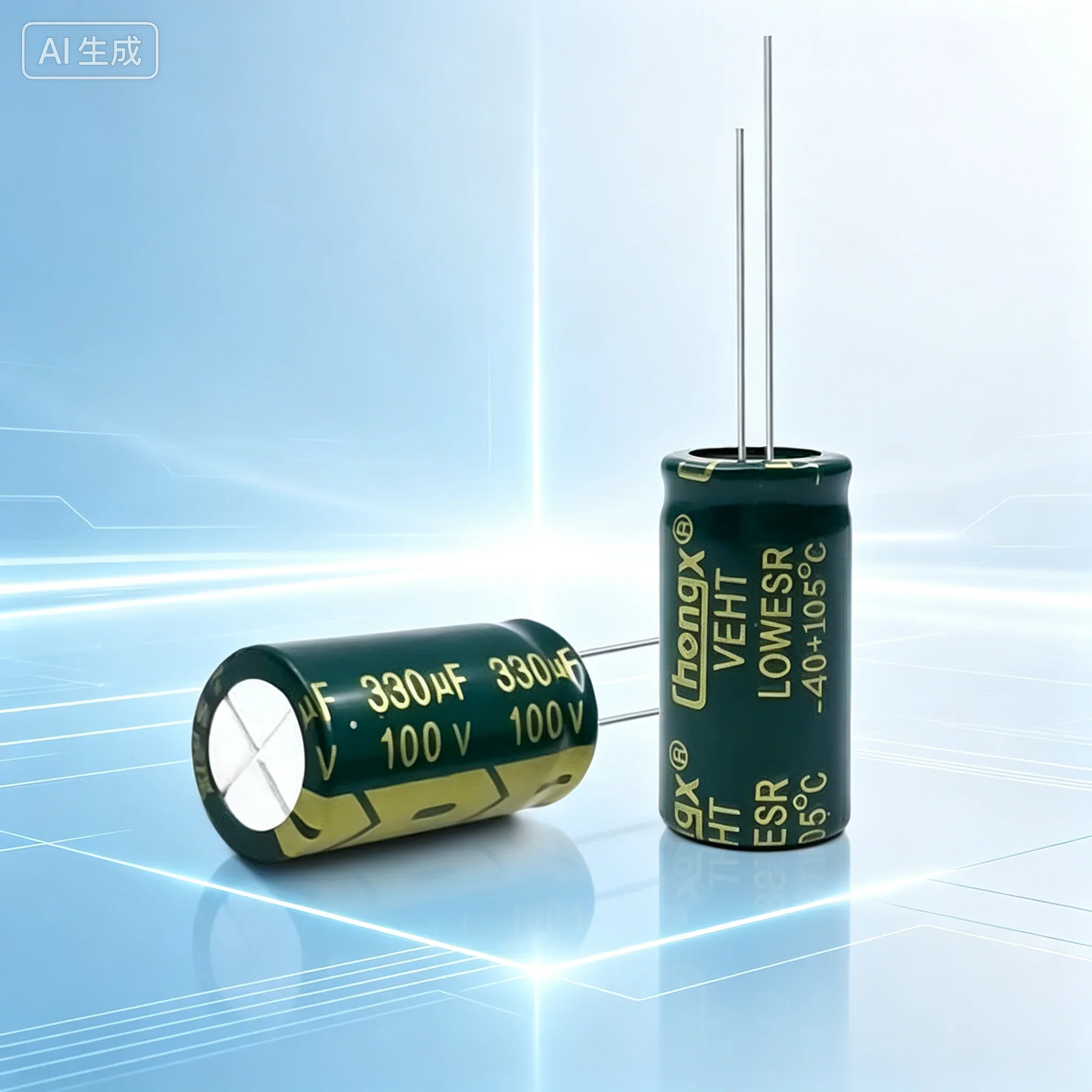 condensador-electrolitico-de-alta-calidad-330-µf-100-v-para-circuitos-dimensiones-13-x-20-13-x-25-mm-paquete-de-50-unidades
