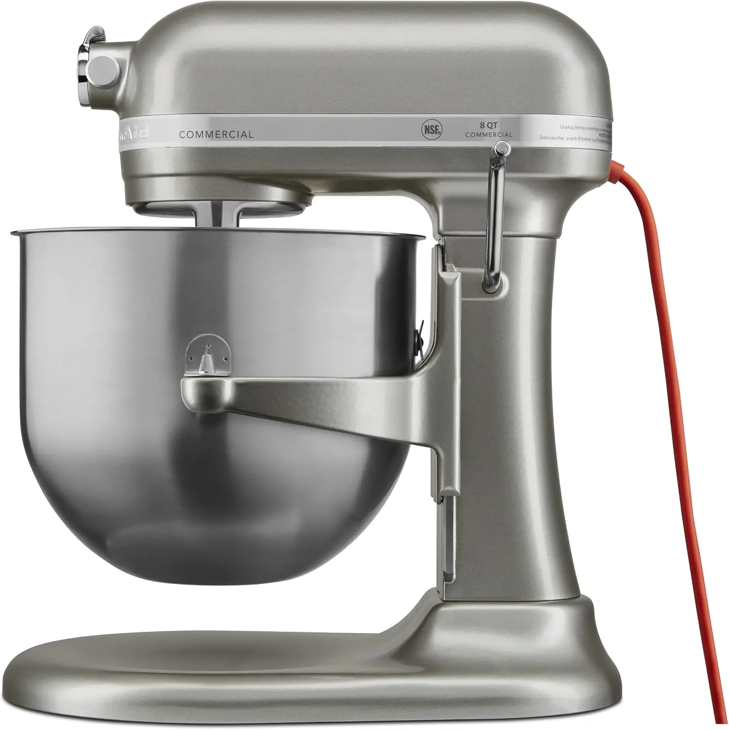 KitchenAid KSM8990CU 8-Quart Commercial Countertop Mixer, 10-Speed, Gear-Driven, Contour Silver view 6
