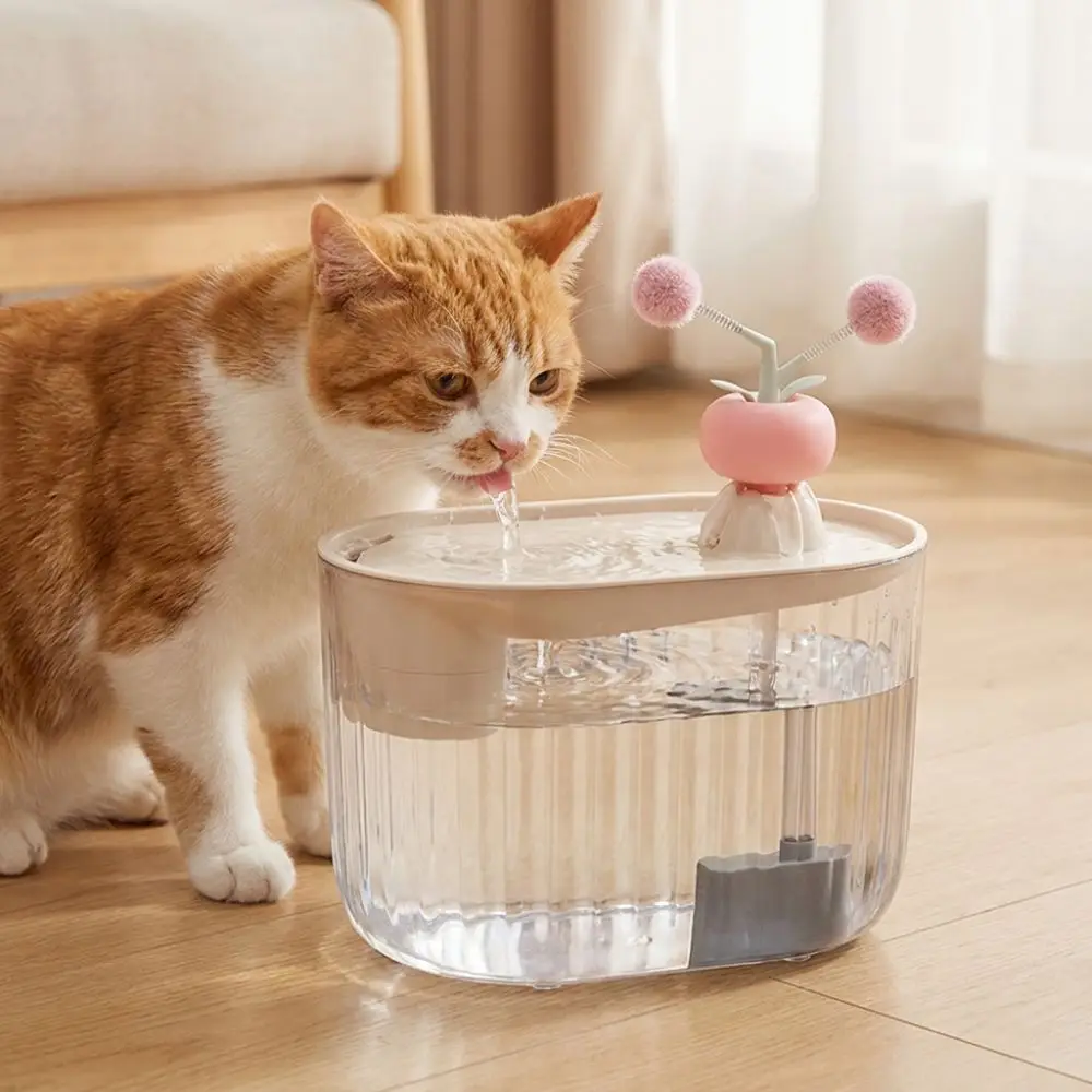 USB Powered Electric Cat Water Fountain Low-Noise Large Capacity Pet Water Dispenser Ultra Quiet Auto Recirculate Filtering