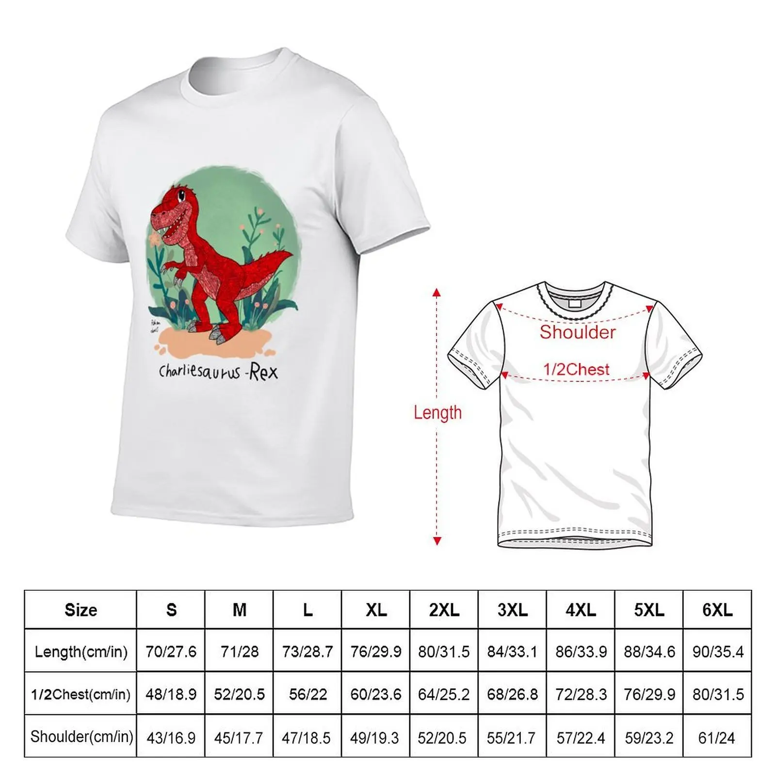 Charliesaurus Rex T-Shirt anime shirt cotton man t-shirts t shirts men