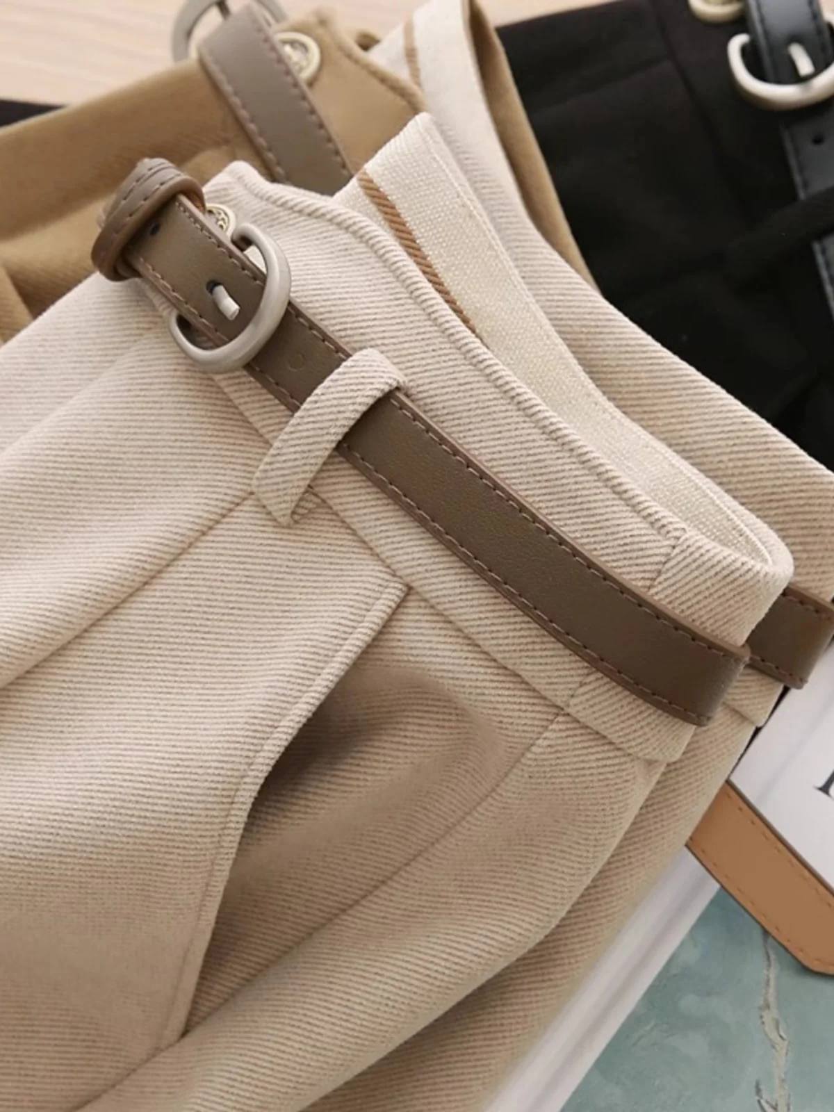 High Waist Thickened Casual Woolen Suit Pants Nine Points Women's Smoke Tube Pants Autumn Winter High Quality Brand Outlet