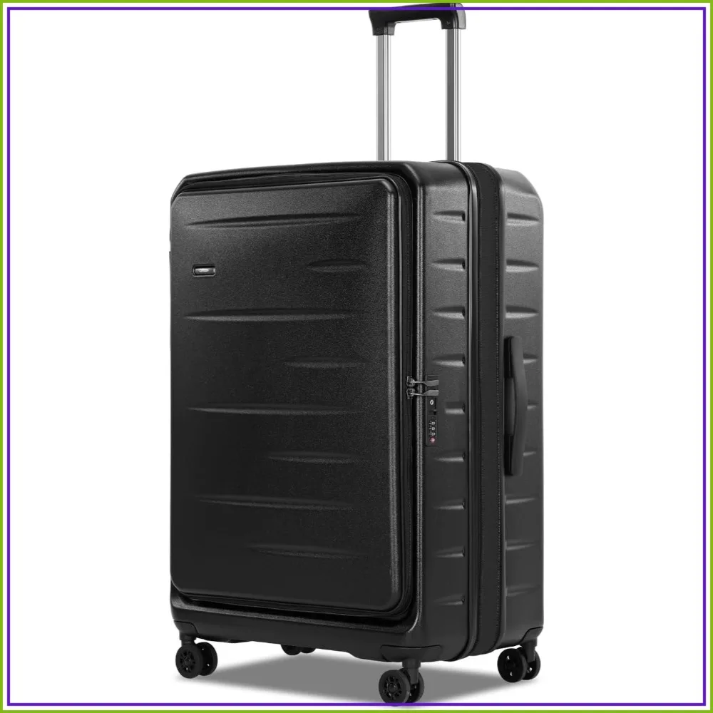 Expandable Checked Luggage 28 Inch Top Opening Trunk Suitcase with Spinner Wheels