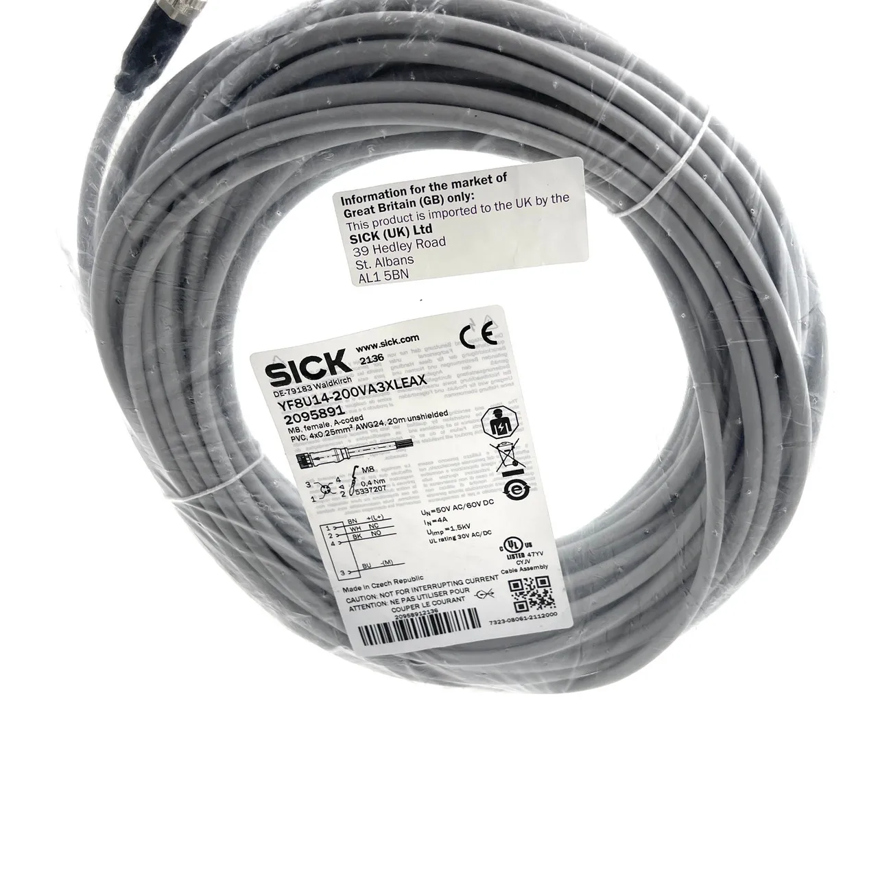 

YF8U14-200VA3XLEAX 2095891 Sensor Connector Cable