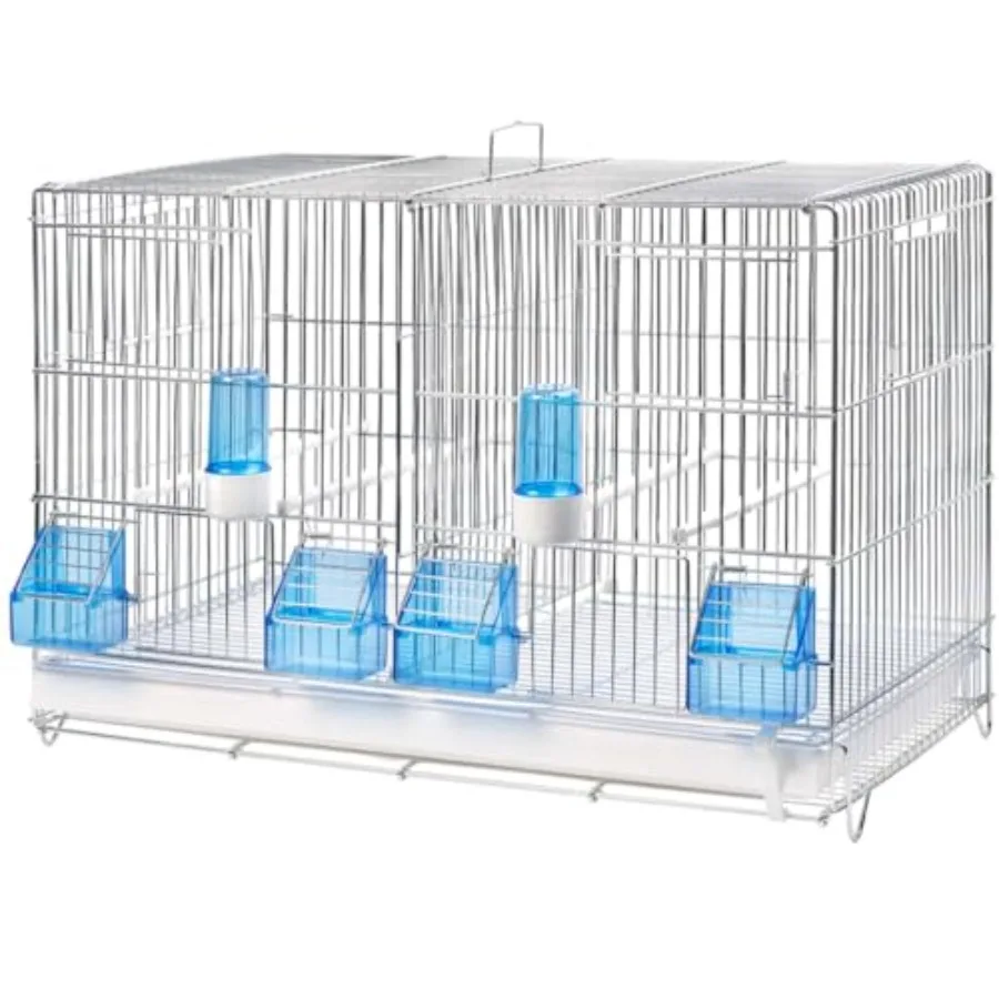 

Canary and Finch Breeding Cage for indoor use galvanized steel silver rust-resistant and easy-to-clean design